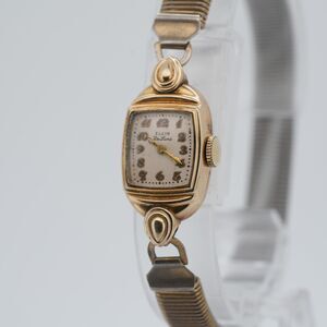 Vintage Elgin DeLuxe 533 Cocktail Watch 17J 10K Gold Filled Ladies 1940/50s Runs